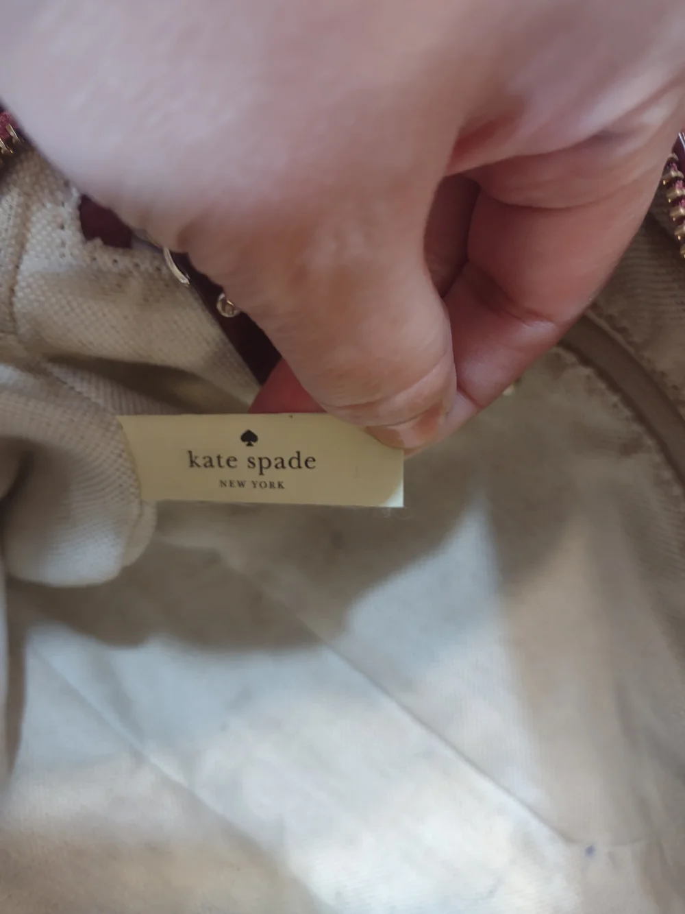 Kate Spade Pebbled Leather Crossbody Bag in Burgundy